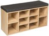 tectake Schuhschrank Schuhregal mit Sitzpolster 103,5x48x30cm (Set mit Schrank+Kissen, 1-St, inkl. Sitzkissen) für 10 Paar Schuhe Bild 5