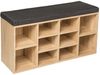 tectake Schuhschrank Schuhregal mit Sitzpolster 103,5x48x30cm (Set mit Schrank+Kissen, 1-St, inkl. Sitzkissen) für 10 Paar Schuhe Bild 4