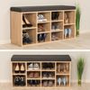 tectake Schuhschrank Schuhregal mit Sitzpolster 103,5x48x30cm (Set mit Schrank+Kissen, 1-St, inkl. Sitzkissen) für 10 Paar Schuhe Bild 3