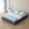 Modern minimalist bed frame, 140*200CM, gray, Dutch velvet material, equipped with gas lift rods, modern style bedroom furniture, excluding headboard and mattress. Bild 2