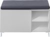 Sitzbank >Redditch< in Lichtgrau aus Kunststoff - 80x48x39cm (BxHxT) Bild 2