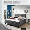 Boxspringbett Rockstar® Limited Edition II Samt 180x200 cm Dunkelgrau und Härtegrad H2 Bild 4