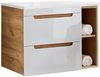 Waschtischunterschrank 81 cm mit 2 Auszügen LUTON-56 in Hochglanz weiß B/H/T ca. 81/61,5/46 cm Bild 2