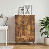 vidaXL Sideboard Geräucherte Eiche 66 x 34,5 x 95 cm Holzwerkstoff 895590 Bild 3