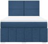 vidaXL Boxspringbett mit Matratze Blau 140x200 cm Stoff 3291690 Bild 4