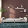 vidaXL Schlafsofa 2-Sitzer mit 2 Kissen Hellgrau Stoff 375899 Bild 3