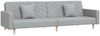 vidaXL Schlafsofa 2-Sitzer mit 2 Kissen Hellgrau Stoff 375899 Bild 2