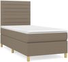vidaXL Boxspringbett mit Matratze Taupe 90x190 cm Stoff 3142381 Bild 2