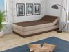 Bett Andre 90x200cm mit Bettkasten - Sofa, Schlafsofa, Regulierbarer Rückenlehne, Bettgestell, Schlafzimmer, Kinderzimmer (Braun (Sawana 16 + 27)) Bild 2