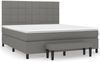 vidaXL Boxspringbett mit Matratze Dunkelgrau 160x200 cm Stoff 3136606 Bild 2