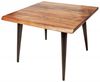 Industrie-Design Couchtisch RANIC ca. 60cm Akazie Baumkante Metallbeine Bild 4