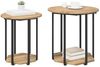 vidaXL Beistelltisch-Set mit Regal 2 pcs Braun 869719 Bild 3