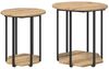 vidaXL Beistelltisch-Set mit Regal 2 pcs Braun 869719 Bild 2