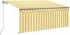 vidaXL Markise Manuell Einziehbar mit Rollo 3x2,5 m Gelb & Weiß 3069378 Bild 2