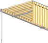 vidaXL Markise Manuell Einziehbar mit Rollo 3x2,5 m Gelb & Weiß 3069378 Bild 5