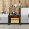 vidaXL Küchenaufbewahrung mit Regal Silber 60 x 50 x 92 cm Stahl 874966 Bild 4