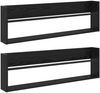vidaXL Magazinregal 2 pcs Schwarz Eichen-Optik 100 x 12 x 30 cm 890817 Bild 2