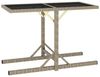 vidaXL Gartentisch Beige 110×53×72 cm Glas und Poly Rattan 46454 Bild 4