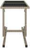 vidaXL Gartentisch Beige 110×53×72 cm Glas und Poly Rattan 46454 Bild 2