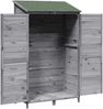 vidaXL Gartenschuppen Grau 106,5 x 56 x 176 cm Massivholz aus Fichte 42033450 Bild 4