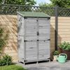 vidaXL Gartenschuppen Grau 106,5 x 56 x 176 cm Massivholz aus Fichte 42033450 Bild 3