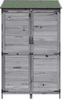 vidaXL Gartenschuppen Grau 106,5 x 56 x 176 cm Massivholz aus Fichte 42033450 Bild 5