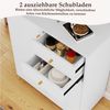 COSTWAY Sideboard, Vorratsschrank Buffet mit 2 Schubladen 74 x 35 x 85,5 cm Bild 4