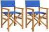 vidaXL Regiestühle 2 Stk. Klappbar Blau Massivholz Teak 4008514 Bild 2