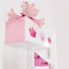 roba Kindergardarobe 'Krone' - zur Befestigung an der Wand - bedrucktes Holz - Rosa lackiert Bild 2