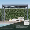 Weide Classic | Pergola Aluminium freistehend | 3 x 4 M | Lamellendach anthrazit Bild 4