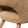 Esszimmerstuhl Murat aus Chenille-Stoff, modern, Gelb Natur, weiche Polsterung, Holzgestell Bild 4