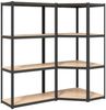 vidaXL Regale mit 4 Böden 2 Stk. Anthrazit Stahl & Holzwerkstoff, 80 x 40 x 160 cm und 75 x 75 x 160 cm Bild 2