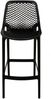 Barhocker modern Schwarz LORL - Kunststoff, 105x45x53cm Barhocker mit Lehne Tresenhocker Barstuhl Küchenhocker Thekenhocker hoher Stuhl Bild 2