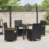 vidaXL Garten Essgruppe 5 pcs Schwarz Poly-Rattan 3381087 Bild 4