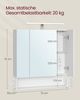 Vasagle Spiegelschrank mit Steckdosen und Haartrockner-Halter, MDF, 16,5 x 70 x 75 cm, Wolkenweiß Bild 4