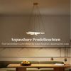HOMCOM Pendelleuchte Deckenleuchtenschirm, Höhenverstellbar, LED-Beleuchtung, LED-Lampe, Warmweiß, Weiß, Kaltweiß, für Wohnzimmer, Schlafzimmer, Flur, Gold+Weiß Bild 4