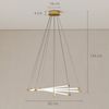 HOMCOM Pendelleuchte Deckenleuchtenschirm, Höhenverstellbar, LED-Beleuchtung, LED-Lampe, Warmweiß, Weiß, Kaltweiß, für Wohnzimmer, Schlafzimmer, Flur, Gold+Weiß Bild 3