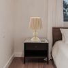 Tischlampe, Metall, Stoffschirm, sandfärbig Bild 4