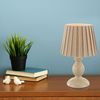 Tischlampe, Metall, Stoffschirm, sandfärbig Bild 5