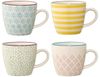 Bloomingville Becher Bloomingville Patrizia Becher Yellow Steingut 4er Set, Steingut Bild 4