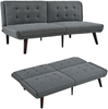 Schlafsofa aus Leinen 146 cm mit 5-fach verstellbarer Rückenlehne, grau Bild 5