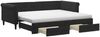vidaXL Tagesbett Ausziehbar mit Schubladen Schwarz 90x200 cm Samt 3197847 Bild 2
