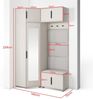 Garderoben-Set Napoli Version 19: Eckschrank mit Polsterpaneelen, Schuhschrank und Schrankaufsatz Flur und Eingangsbereich (Cashmere/Trinity 02), 229 x 70 x 140 cm Bild 2