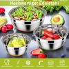 LuxusKollektion Rührschüssel Rührschüssel Set Edelstahl Salatschüssel 6er mit Luftdichtem Deckel Bild 4