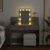 vidaXL Schminktisch mit LED-Beleuchtung Betongrau 100x40x130 cm 848202 Bild 3