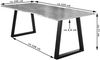 Esstisch Baumkante massiv Akazie natur 220 x 100 schwarz V-Gestell LUBIN 76508336 Bild 2