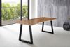 Esstisch Baumkante massiv Akazie natur 220 x 100 schwarz V-Gestell LUBIN 76508336 Bild 3