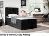 MEBLINI Boxspringbett LUKAS 100x200 cm mit Bettkasten - H3/Schwarz Samt Gepolstert Einzelbett mit Topper & Taschenfederkern-Matratze - 100x200 Links Bild 4