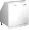 Dachschrägenschrank Rion Weiß Hochglanz 80x81.6 cm mit 2 Türen, Schrankkorpus 60 cm Tiefe Vicco Bild 1