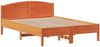 vidaXL Massivholzbett ohne Matratze Wachsbraun 135x190 cm Kiefernholz 3301838 Bild 5